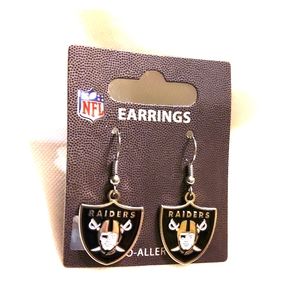 Oakland Raiders Dangle Earrings